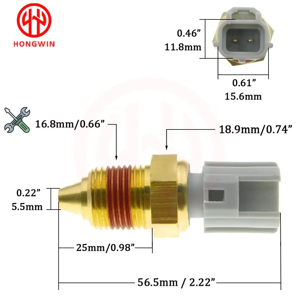 F5AF12A648AA Sensor de temperatura del refrigerante Ford Lincoln Mazda Mercury - imagen 2