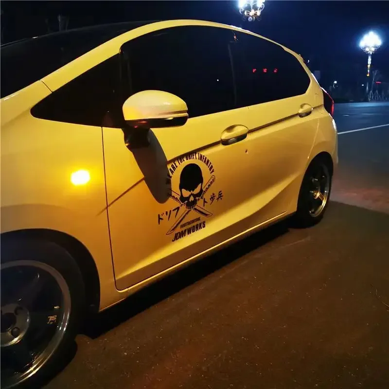 Pegatina calavera Grim Reaper JDM reflectante para tuning coche - imagen 3