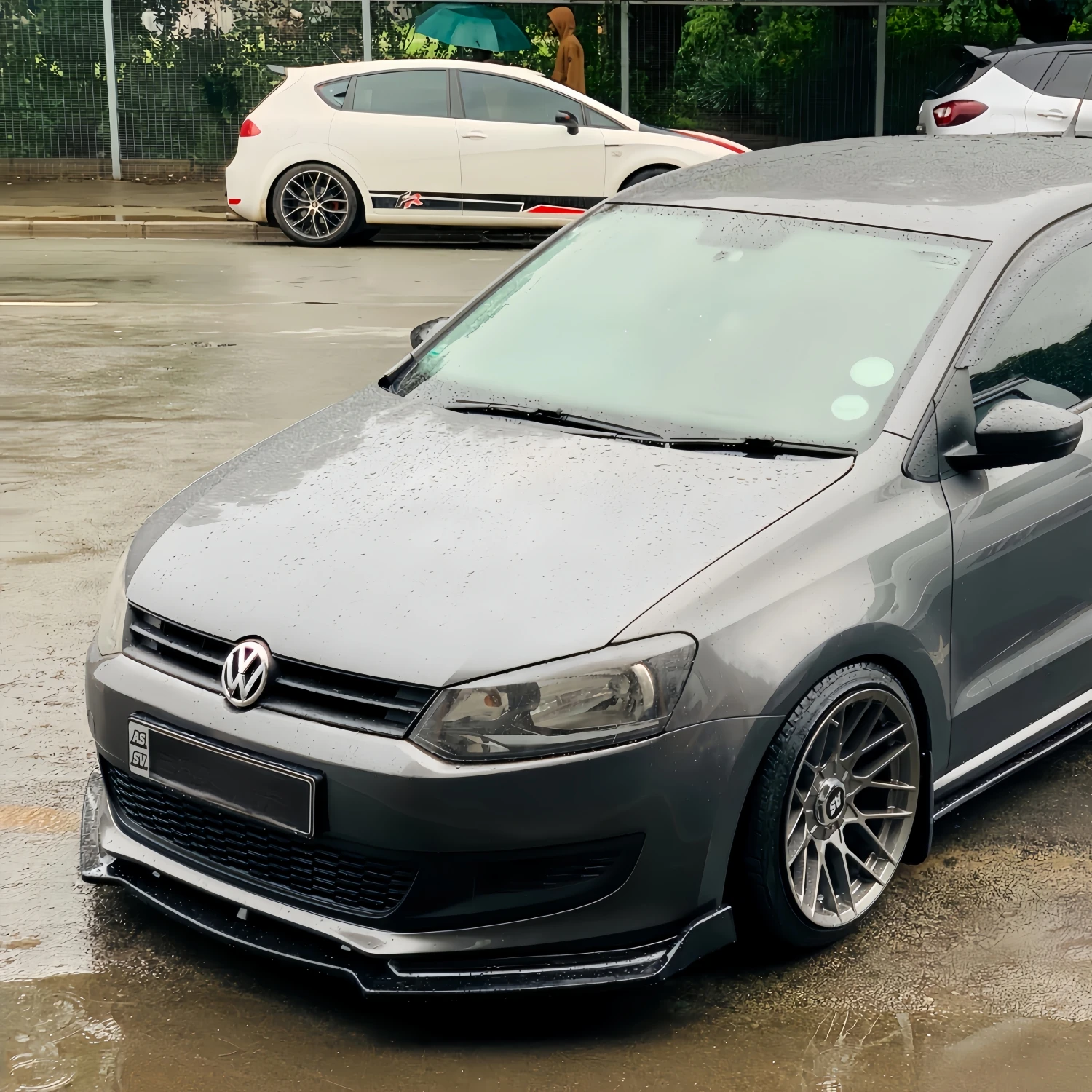 Labio de parachoques delantero negro para VW Polo 6R (2009-2013) - imagen 2