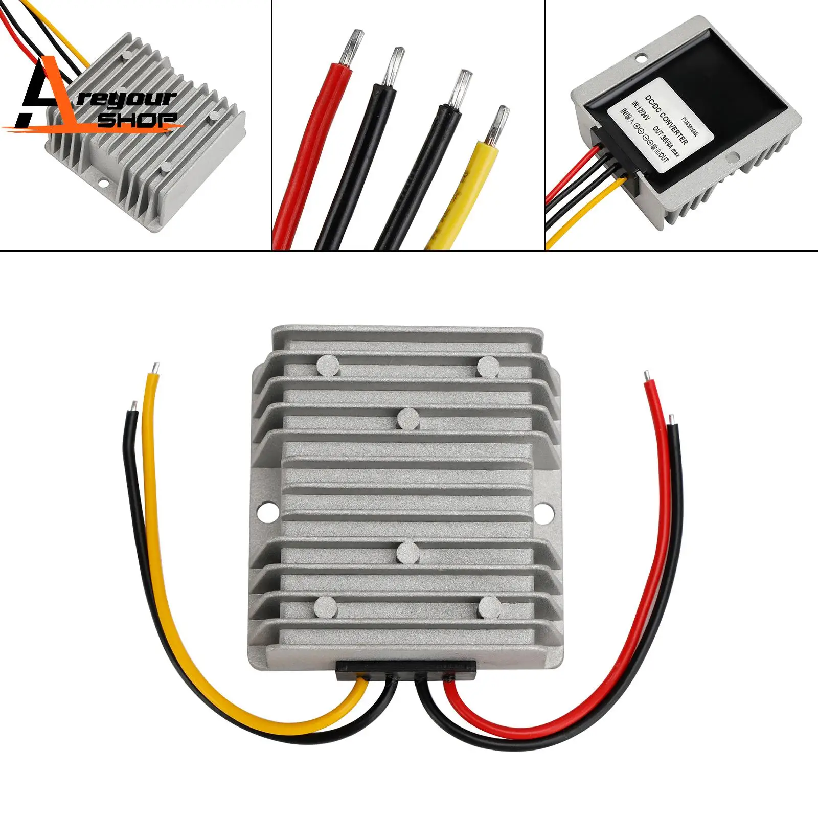 Convertidor elevador CC/CC estanco 12/24 V a 36 V, 6 A