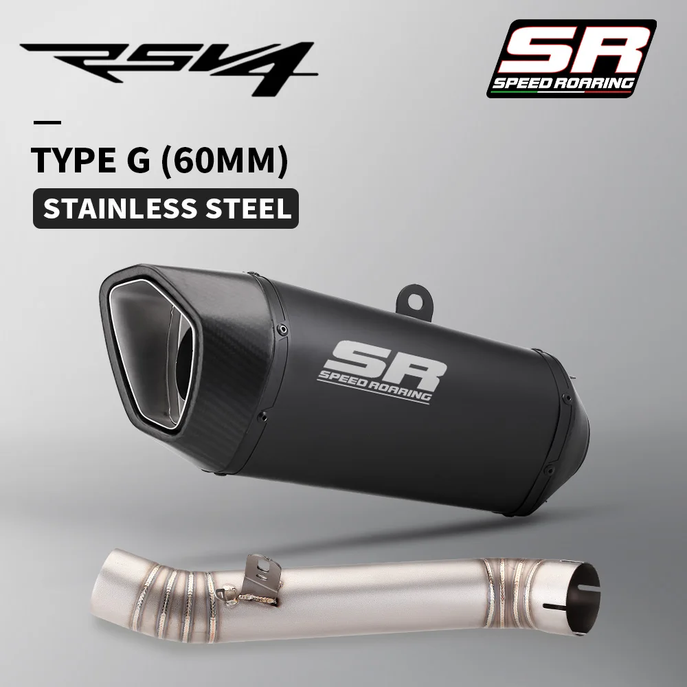 Silenciador escape deportivo Aprilia RSV4 2009-2015 acero inoxidable - imagen 3