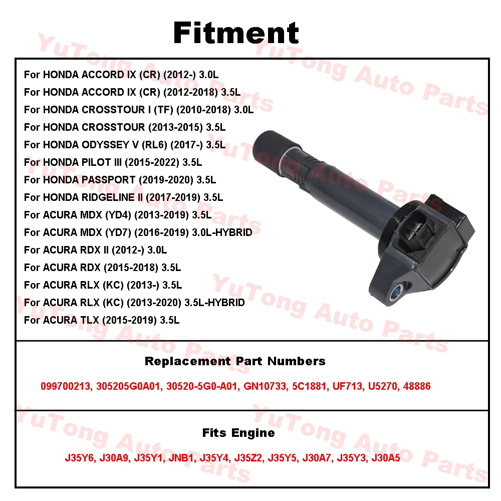 30520 Kit bobinas de encendido Honda Accord 3.5L 2012-2018 - imagen 2
