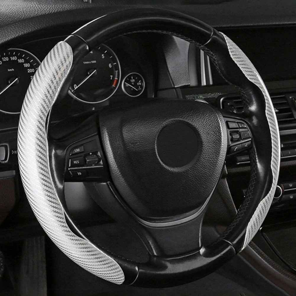 Protector de volante fibra de carbono textura sport - imagen 2