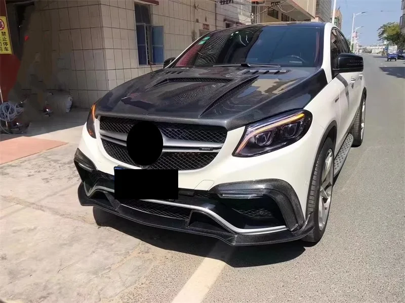 Cubierta de motor de fibra de carbono para Mercedes Benz GLE63 GLE320 W166 Coupe, kit de carrocería de capó ligero modificado - imagen 4