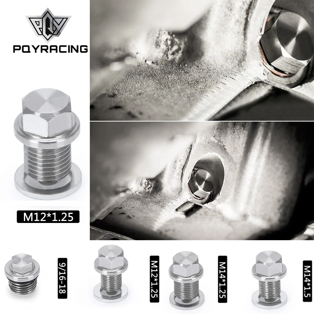 Tapón de drenaje de aceite magnético de acero inoxidable y tuerca de sumidero de drenaje de aceite M12x1,5 M12x1,25 M14x1,25 M14x1,5 9/16-18