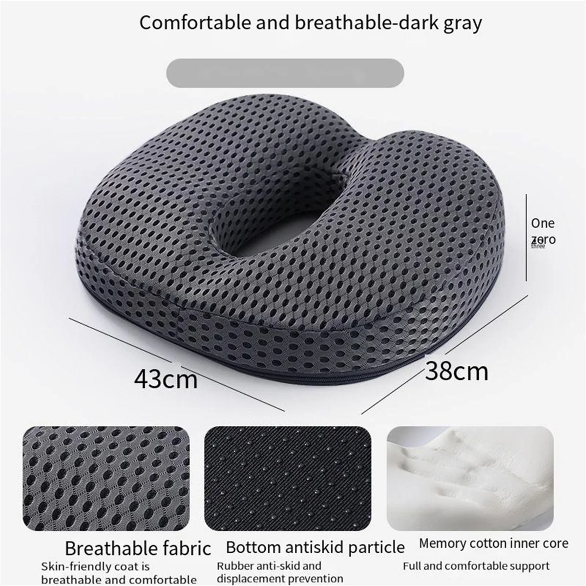 Cojín antideslizante transpirable densidad para silla oficina adulto - imagen 3