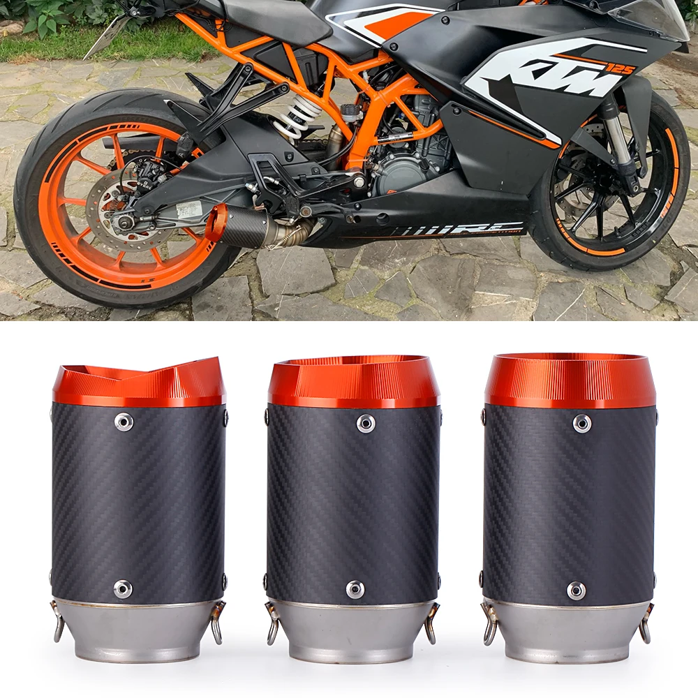 Silenciador de escape de fibra de carbono para motocicleta con acabado en negro