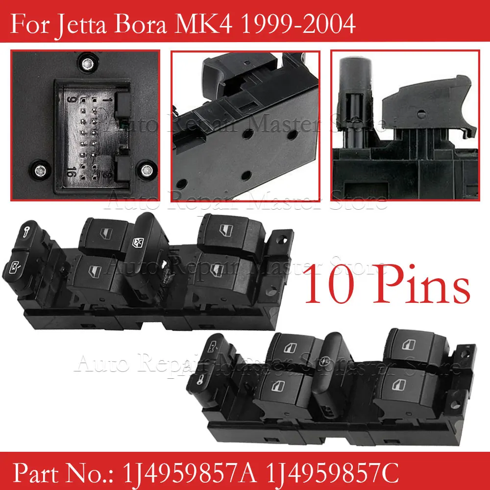 1J4959857A interruptor elevalunas principal VW Golf Jetta Bora