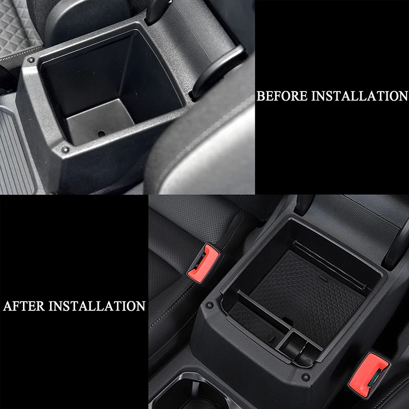 Bandeja organizadora apoyabrazos para VW Tiguan MK2 2017-2022 - imagen 3