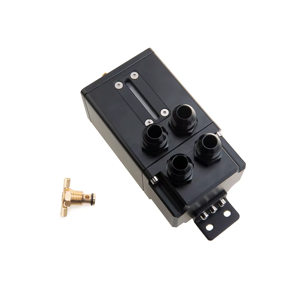 Depósito recuperador de aceite AN10 con visor – aluminio negro - imagen 3
