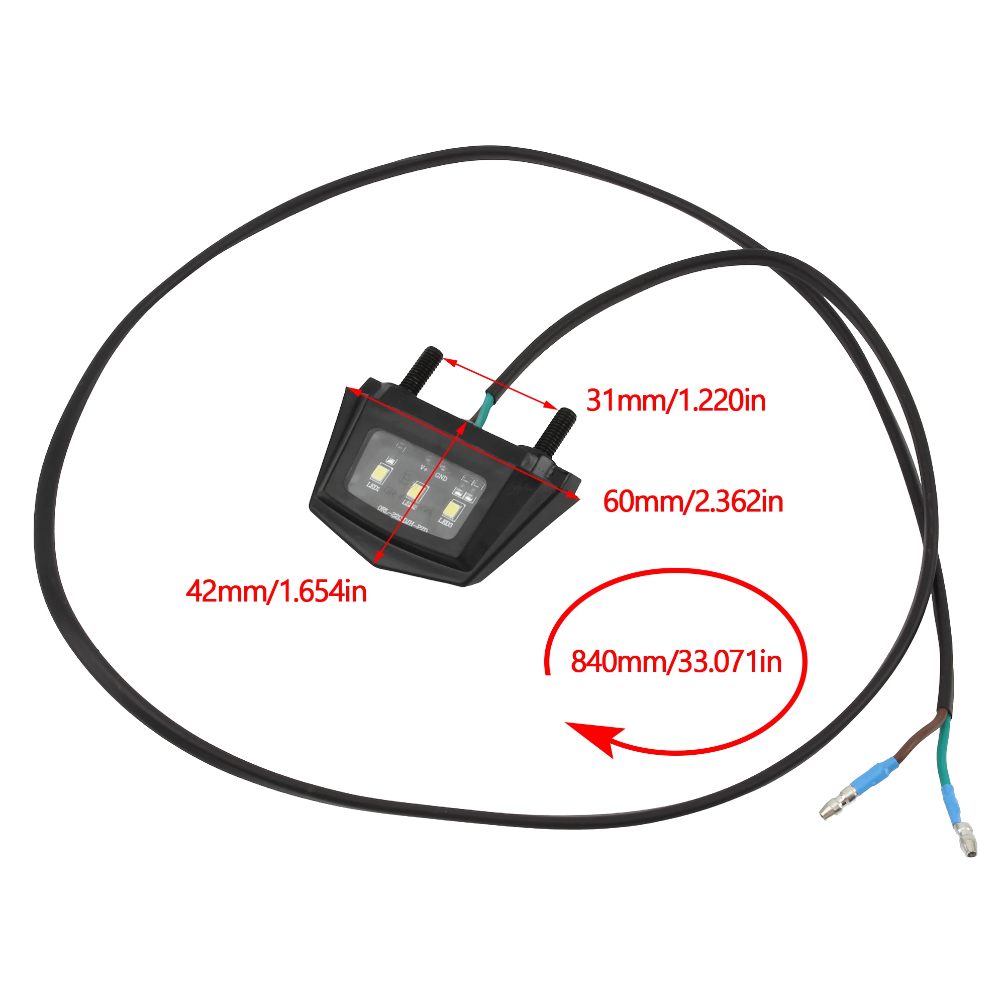 Portaplaca matrícula LED 12V KTM Motocross – Soporte luz trasera - imagen 5