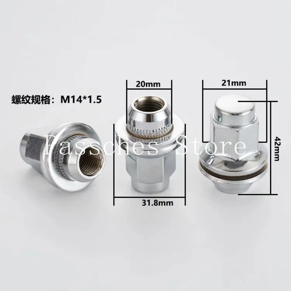 5 uds tuercas de rueda tornillos de cubo para Nissan Patrol Y61 Y62 M14x1,5 hexagonal 21mm de espesor 42mm