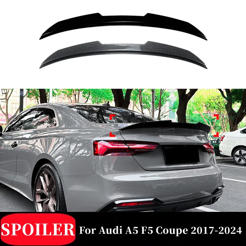 Alerón trasero carbono negro para Audi A5 F5 Coupé 2017-2024