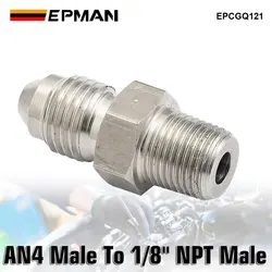 EPMAN Adaptador recto AN4 a NPT acero inoxidable – Tuberías aceite