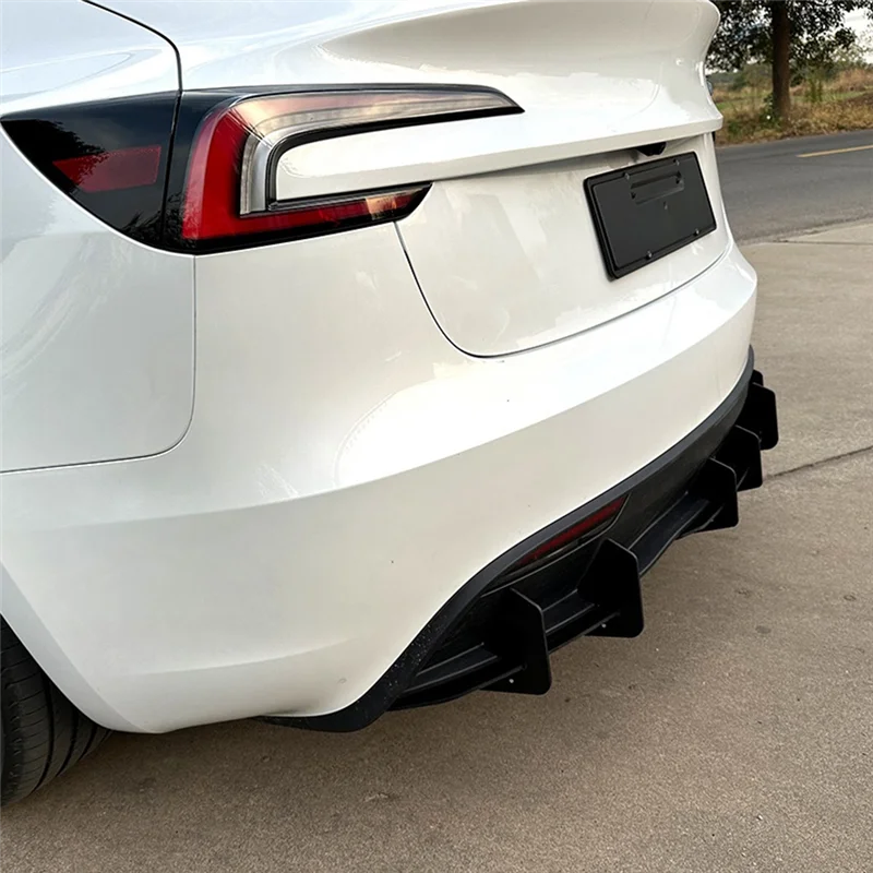 Difusor de parachoques trasero de coche, alerón ABS, accesorios de estilo de coche, suministros automotrices para Tesla Model 3 2023+ - imagen 2