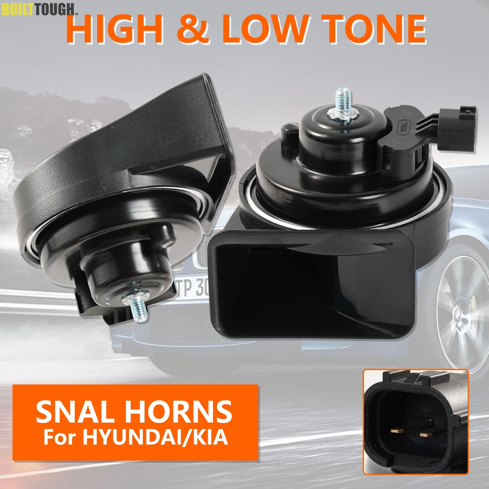 Bocina doble 12V impermeable para Hyundai i20, Tucson o Sportage