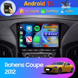 Radio Android 15 con CarPlay para Hyundai Rohens Coupe 2012