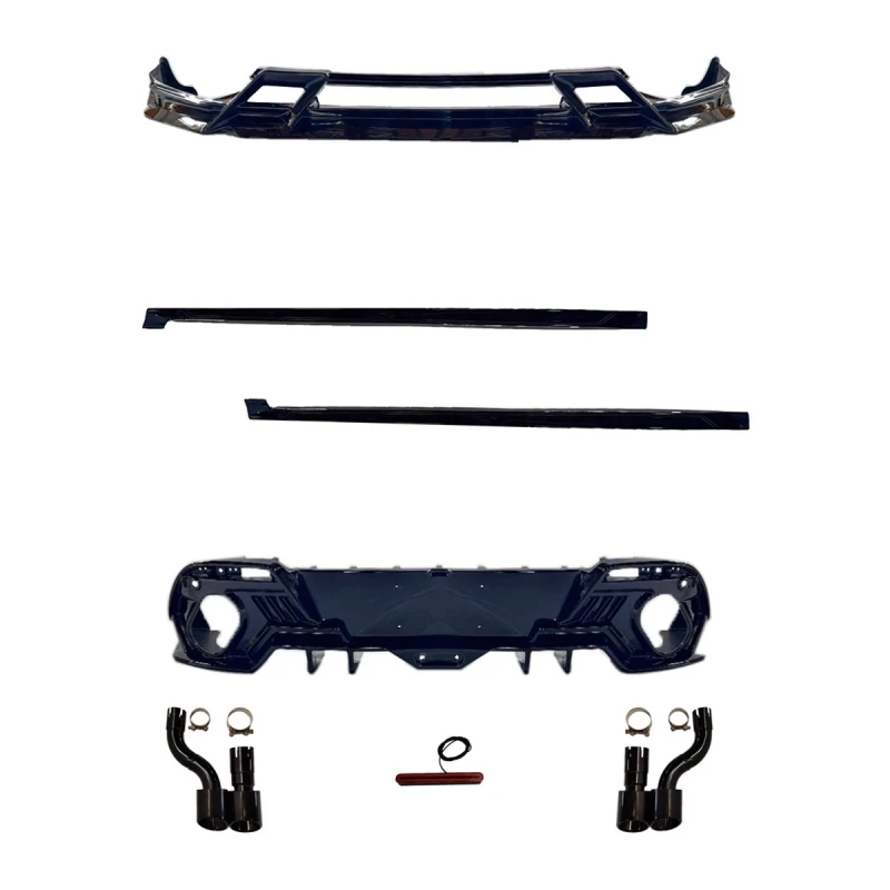 Kit de carrocería ABS para MG7 – faldones y labios negro brillo
