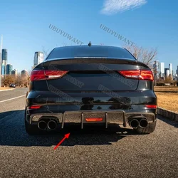 Para Audi A3 S3 2017-2020 A Hatchback fibra de carbono labio trasero coche difusor de parachoques trasero divisores alerón kit de carrocería