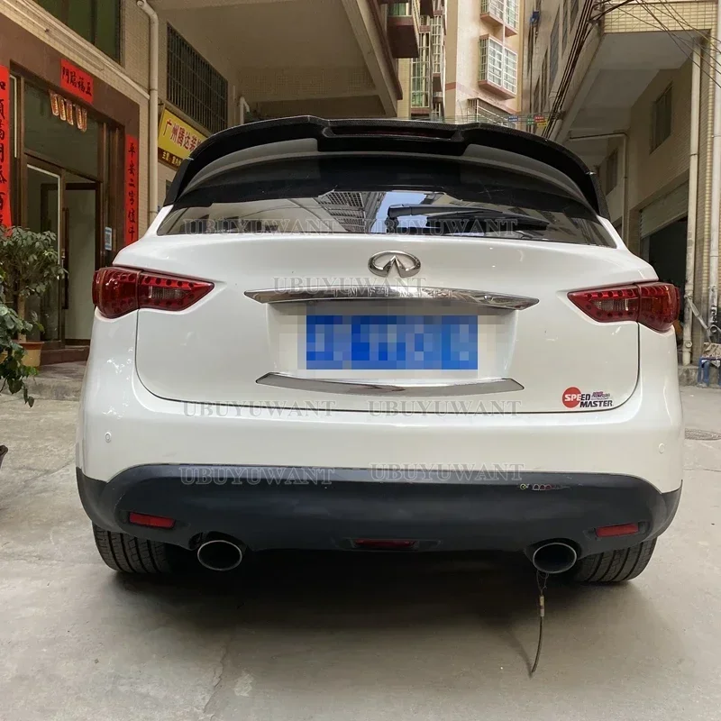 Para Infiniti FX35 FX38 2009-2013 FX 35 37 50 alerón de fibra de carbono acabado brillante ala trasera labio divisor Drift Trim Bodykits - imagen 3