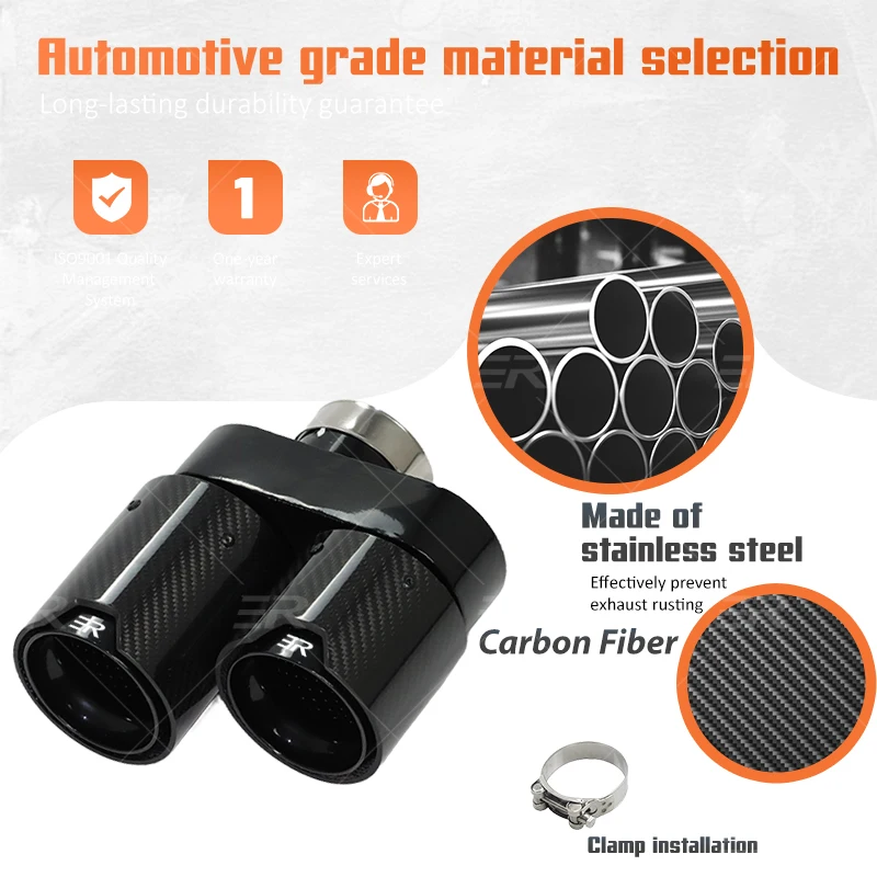 Punta escape doble fibra de carbono negra BMW G20 - imagen 3