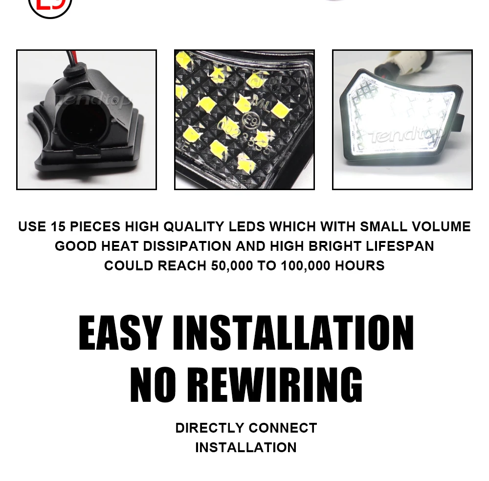 Lámpara LED compatible con determinados espejos laterales