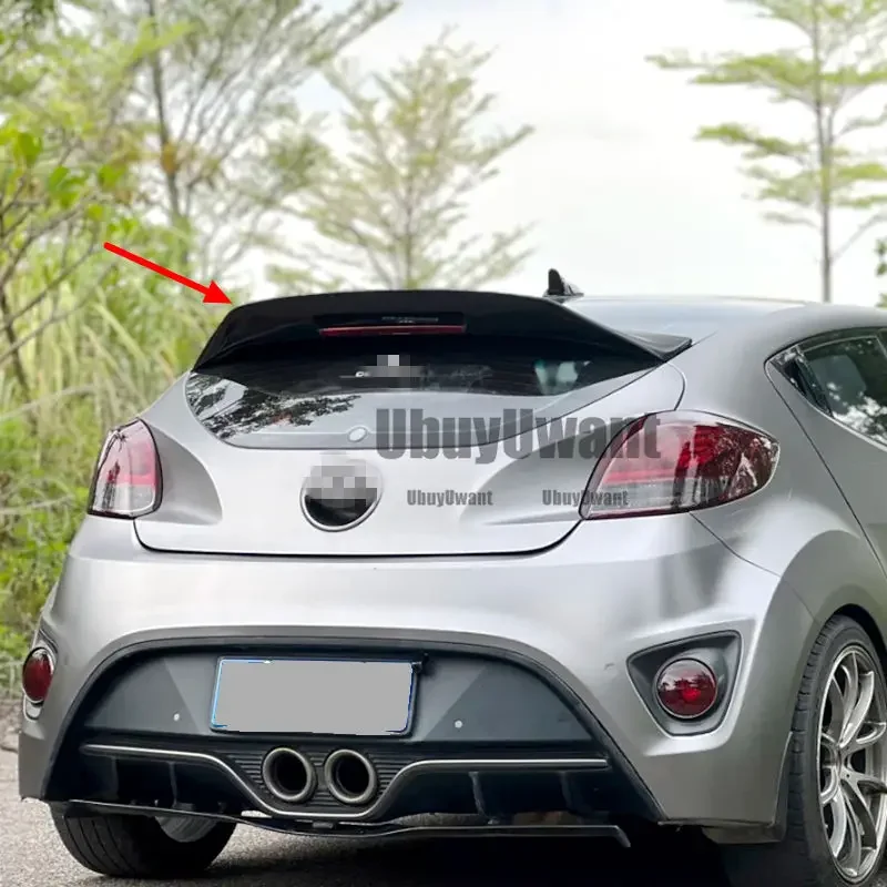 Pico de pato trasero FRP para Veloster Turbo 1.6T con luz de freno - imagen 4