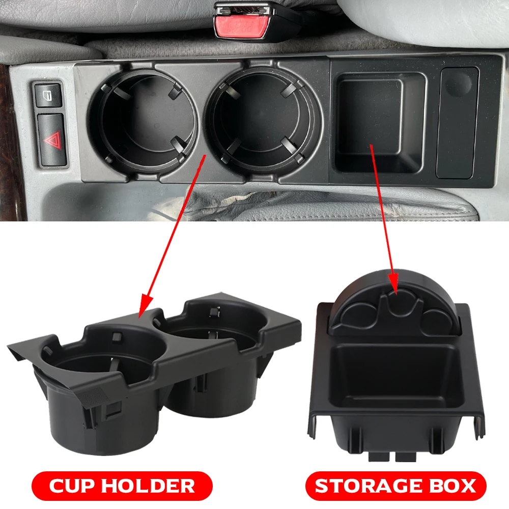 Consola central con portavasos efecto carbono para BMW Serie 3 E46 - imagen 3