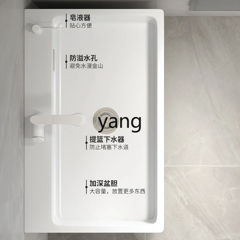 Fregadero profundo de cuarzo de pared para cocina y lavandería - imagen 4