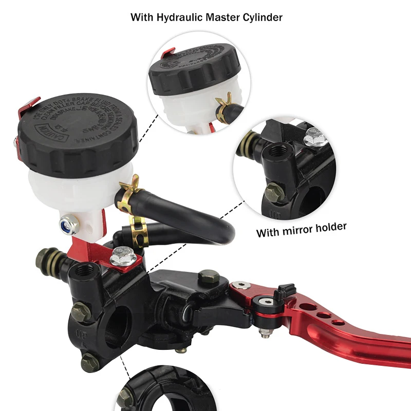 Kit de Palancas de Depósito de Cilindro Maestro de Freno de Embrague Ajustable Universal CNC para Motocicleta Yamaha Kawasaki - imagen 3