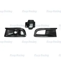 Para Mitsubishi EVO 8 VRS estilo fibra de carbono guía de limpieza de aceite y cubierta de ventilación 3 uds Kit de tubo de entrada de conducto de aire de fibra de vidrio embellecedor