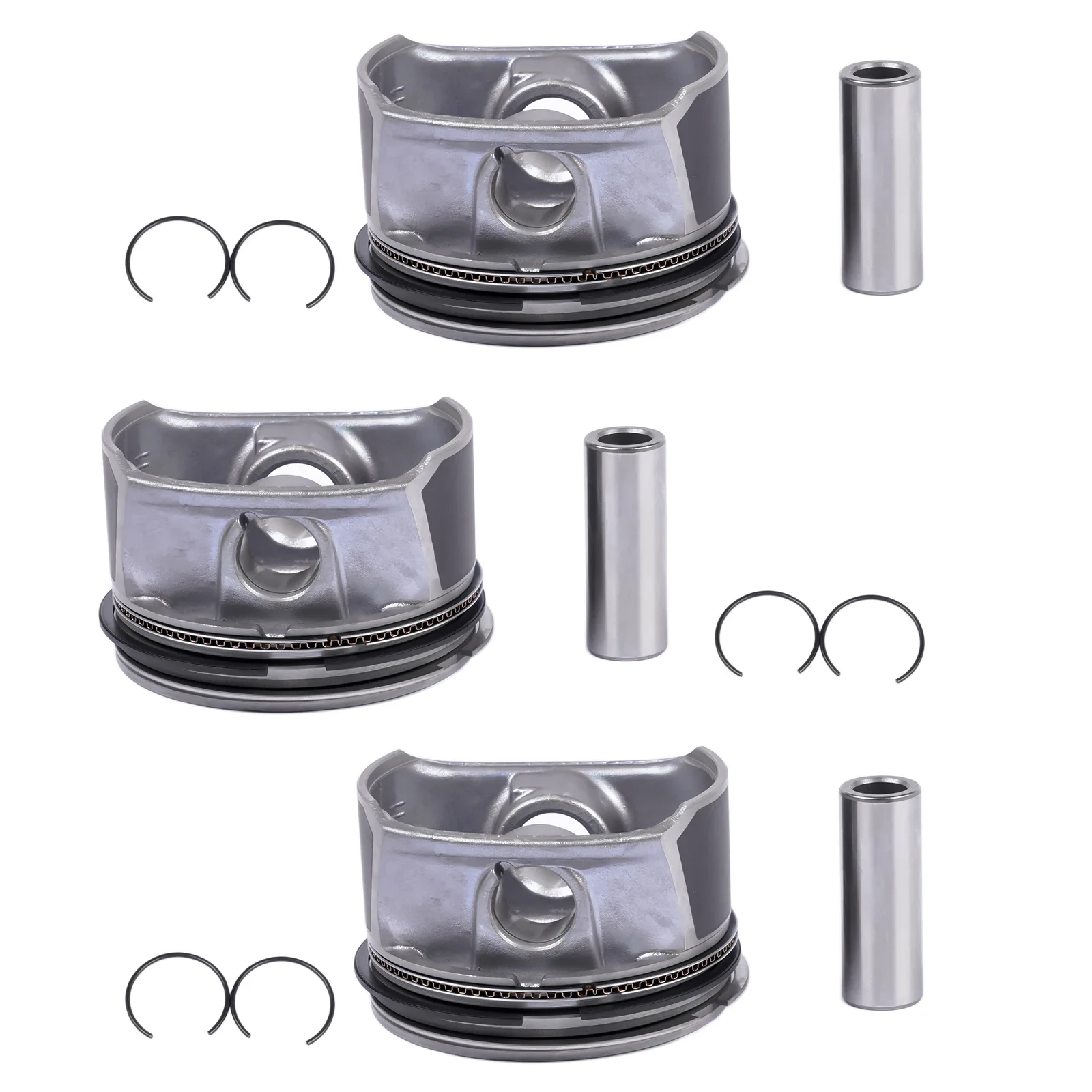 Juego de pistones y anillos para Seat Ibiza III Skoda Fabia VW Fox Polo 1.2 03D107065C - imagen 2