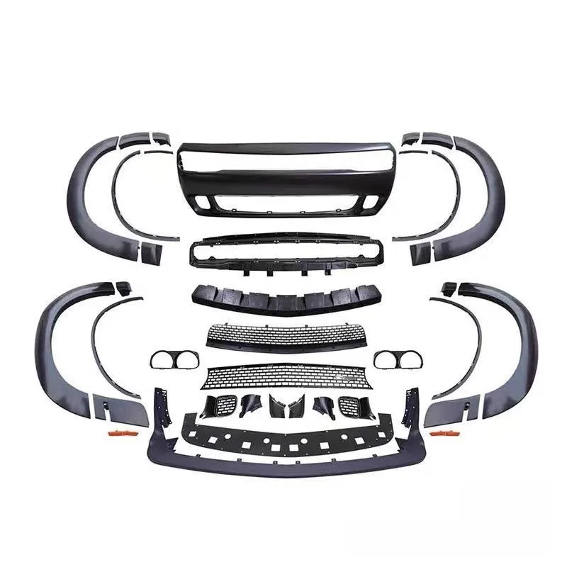 Para Dodge Challenger SRT Hellcat Car Facelift actualiza el Kit de carrocería a 2023 SRT Demon parachoques delantero guardabarros anchos protección de ruedas - imagen 4