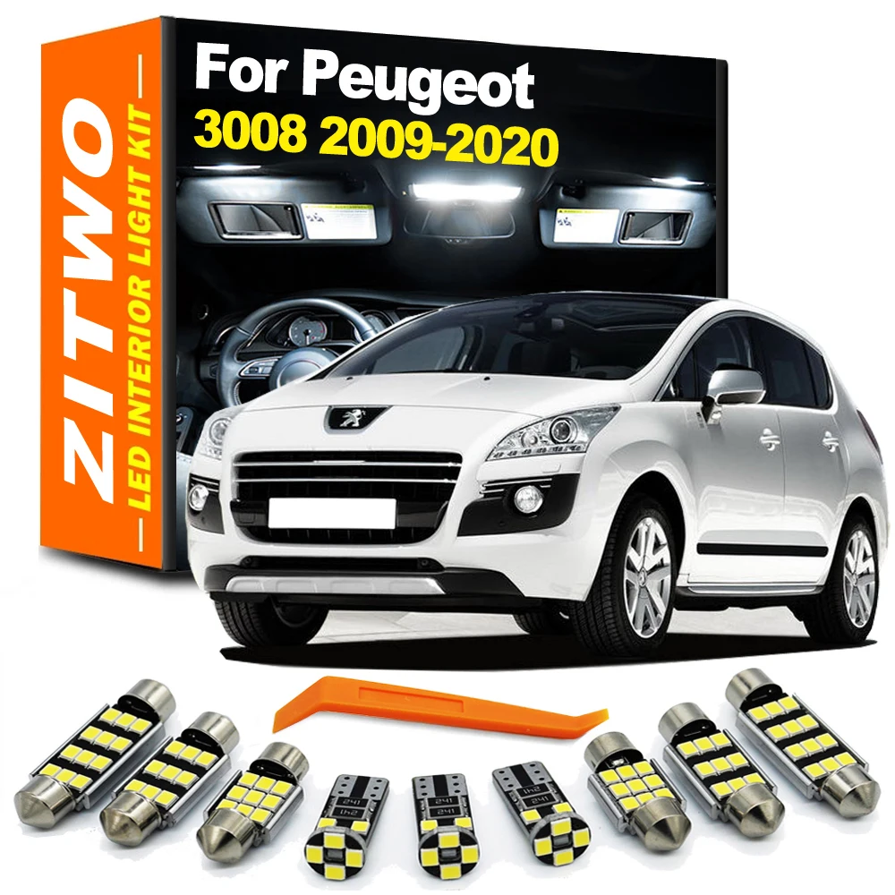 Kit LED interior Peugeot 3008 (2009-2020) – bombillas plafón homologadas