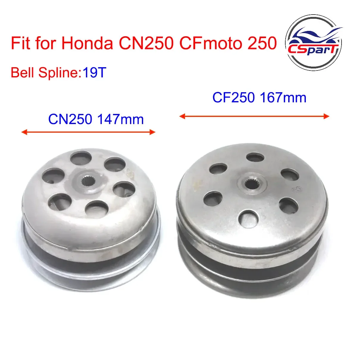 Kit de embrague 19T para Honda CN250 Helix y CFMoto 250