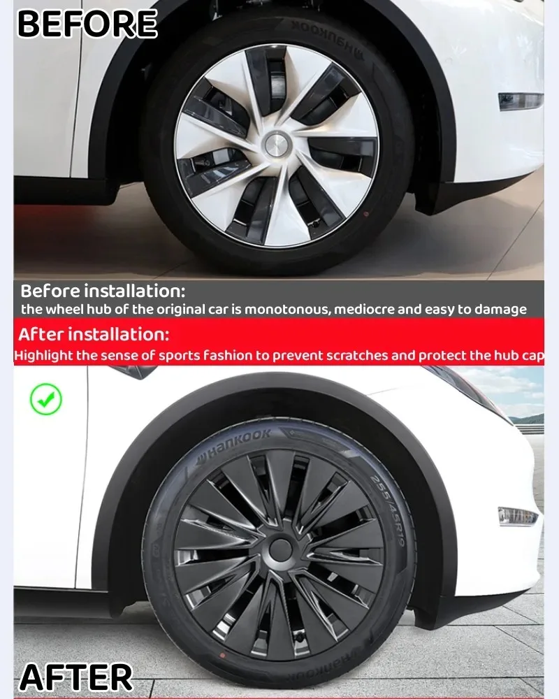 XINLIN tapacubos 19 pulgadas rendimiento para Tesla Model Y 2018-2024 - imagen 4