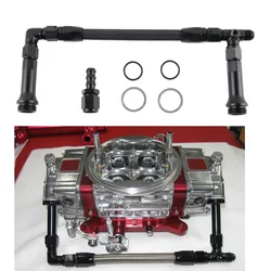 Carburador Holley 4150 doble bomba línea AN6 acero inoxidable trenzada