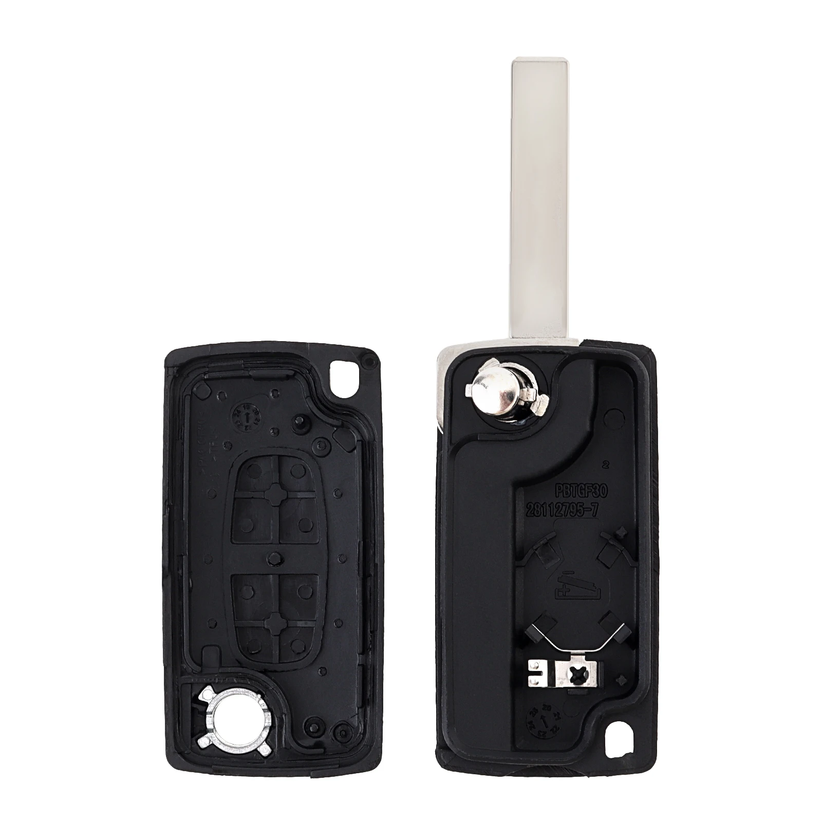 Funda llave plegable carcasa negra Peugeot 207/308 - imagen 3