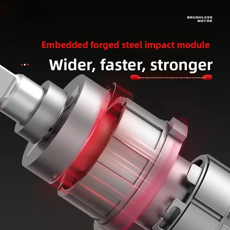 Llave impacto inalámbrica sin escobillas – alto par motor y litio para coche - imagen 3