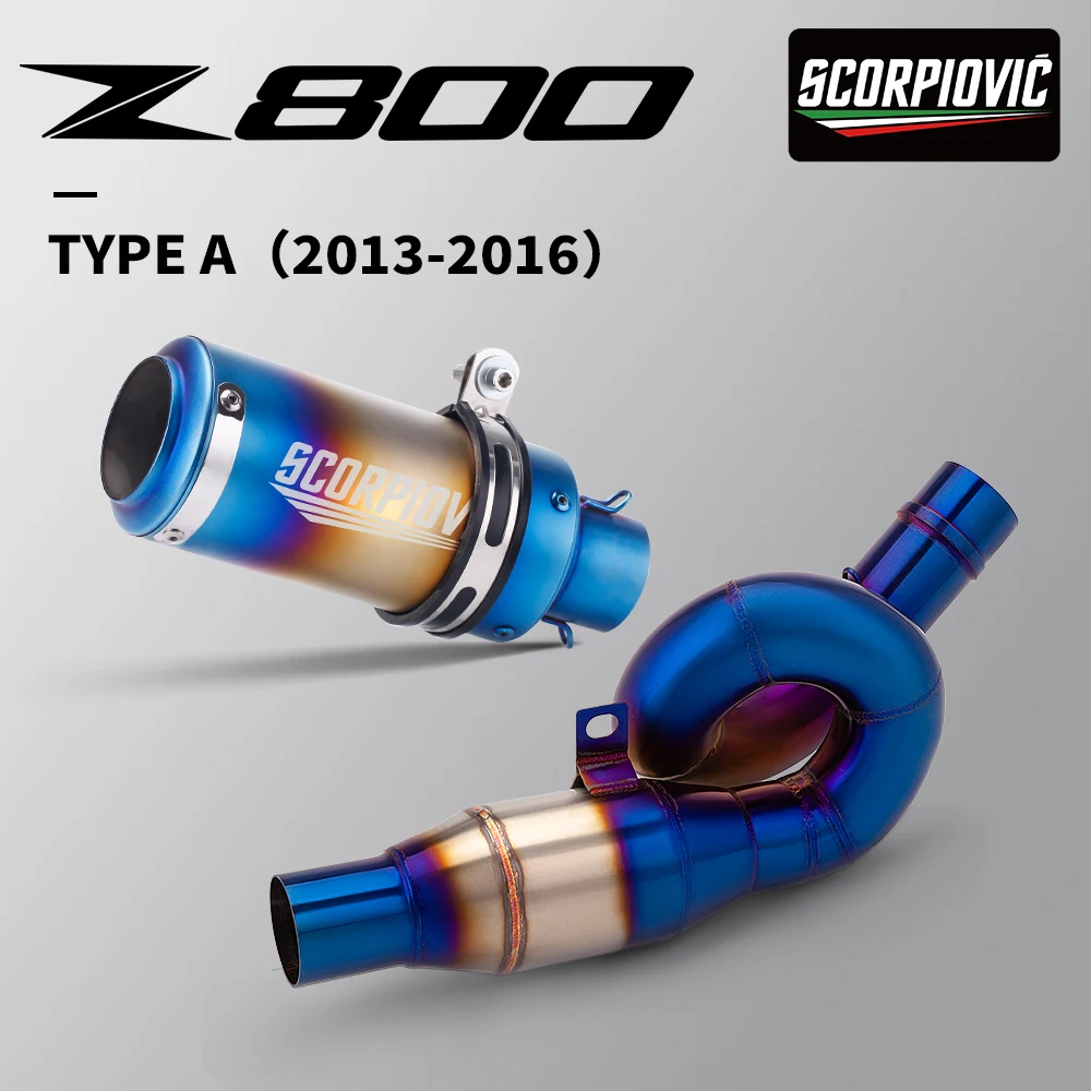 Silenciador de escape para Kawasaki Z800 de 2013 a 2016