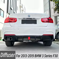 Difusor trasero negro brillante para BMW Serie 3 F30