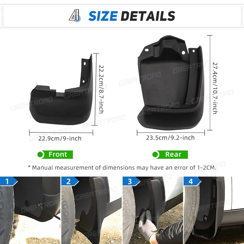Protectores guardabarros Honda Civic Sedan 2012-2015 (4 piezas) - imagen 3