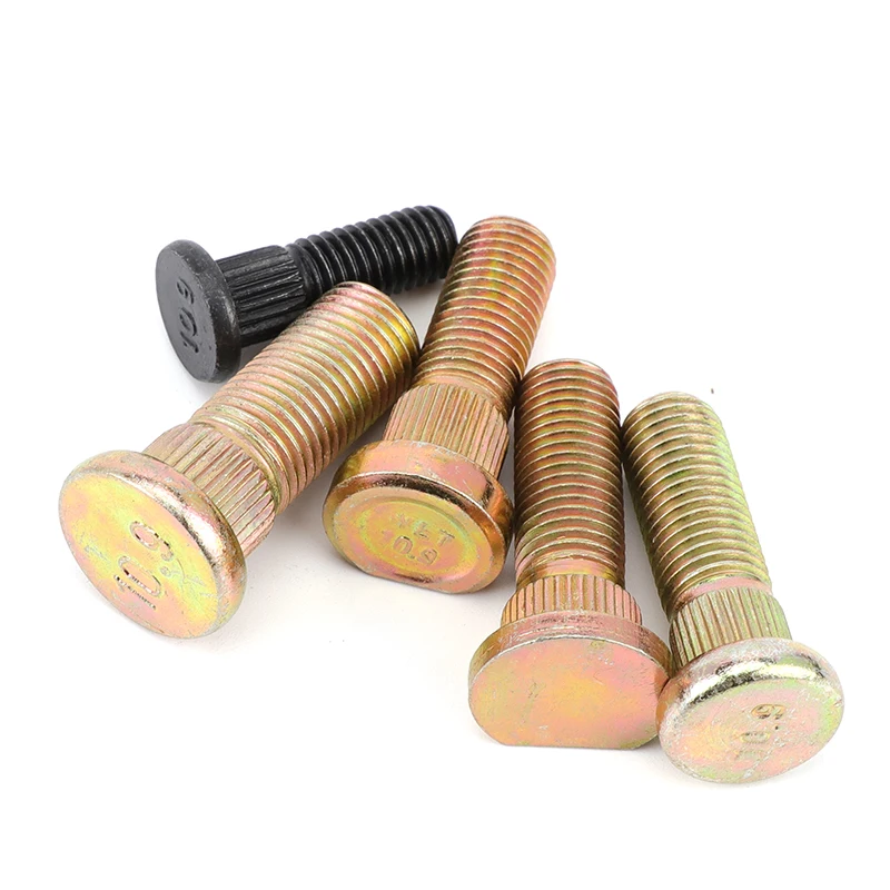 4 unids/lote 10,9 tornillo estriado de acero M12 * 1,25 M10 * 1,25 M8 * 1,25 perno de cubo de rueda para ATV UTV Buggy Kart Quad piezas de bicicleta - imagen 3