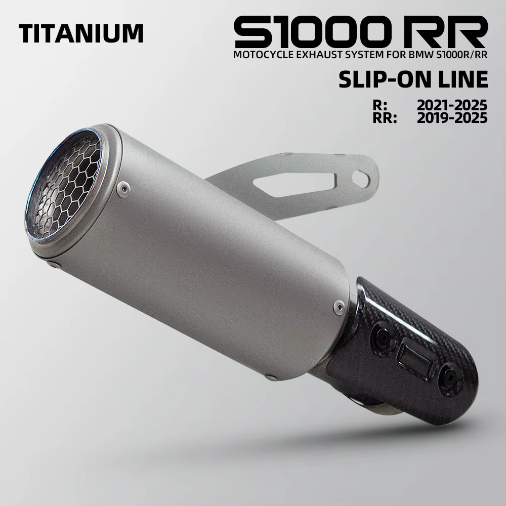 Silenciador de titanio con tapa de carbono para BMW S1000RR/S1000R