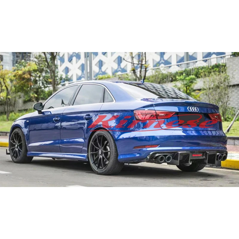 Difusor labio parachoques trasero fibra carbono Audi S3 S line 2013-2016 - imagen 2