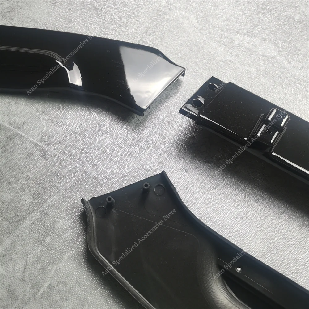 Acabado exterior del divisor delantero negro brillante para VW Polo