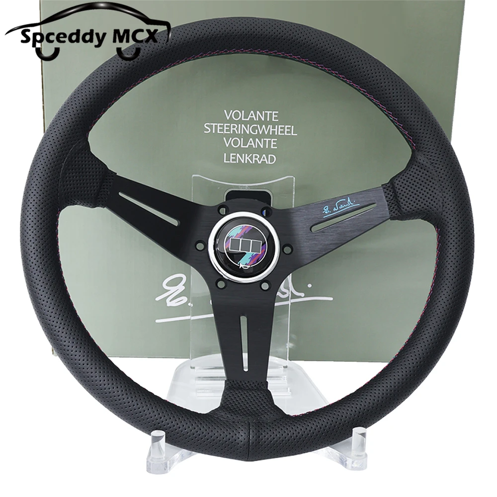 Volante Deportivo HK-Na Deep Dish 350mm Cuero Universal - imagen 2