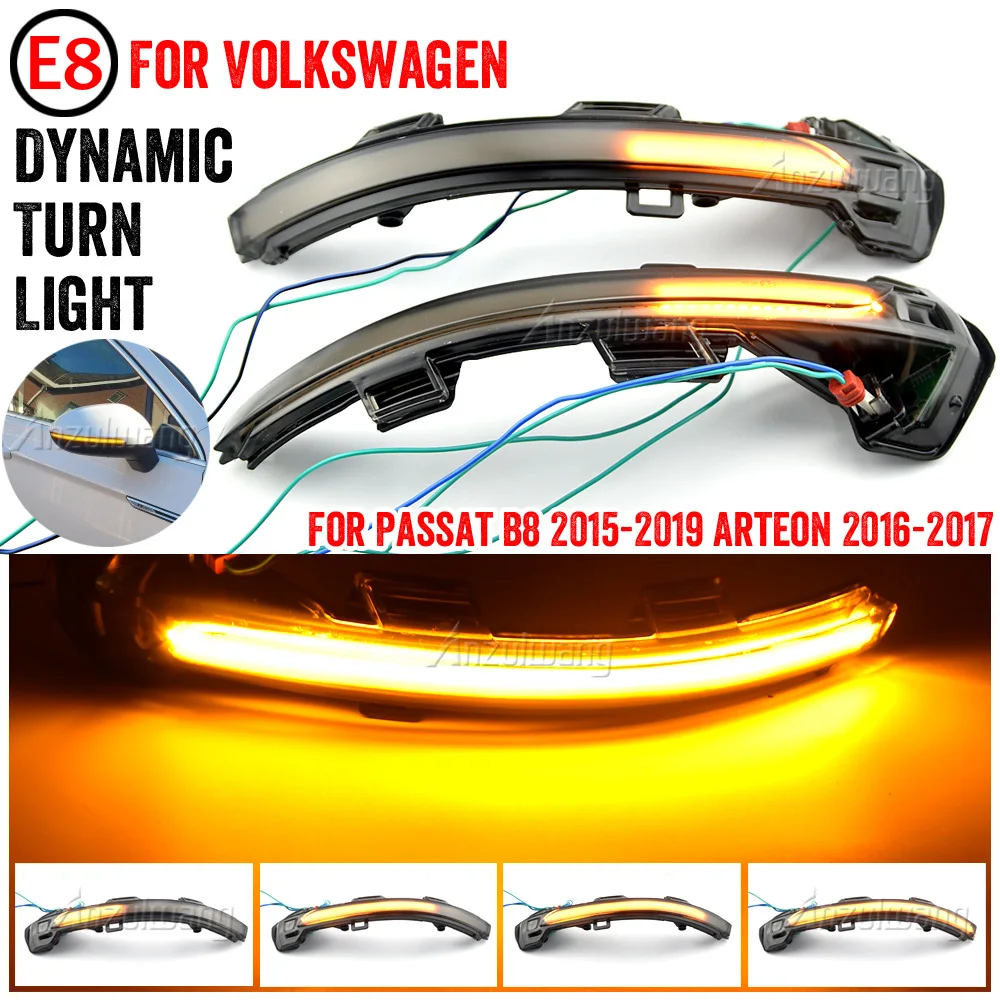 Intermitente secuencial LED dinámico espejo lateral VW Passat B8 - imagen 2