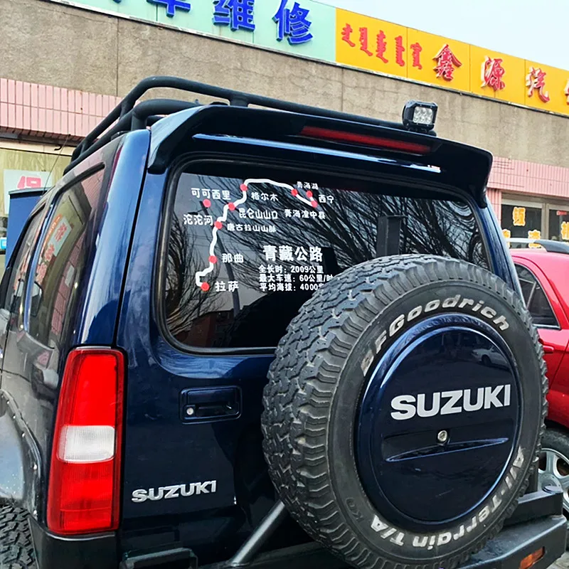 Alerón trasero de techo para Suzuki Jimny 2007-2017 efecto carbono - imagen 5