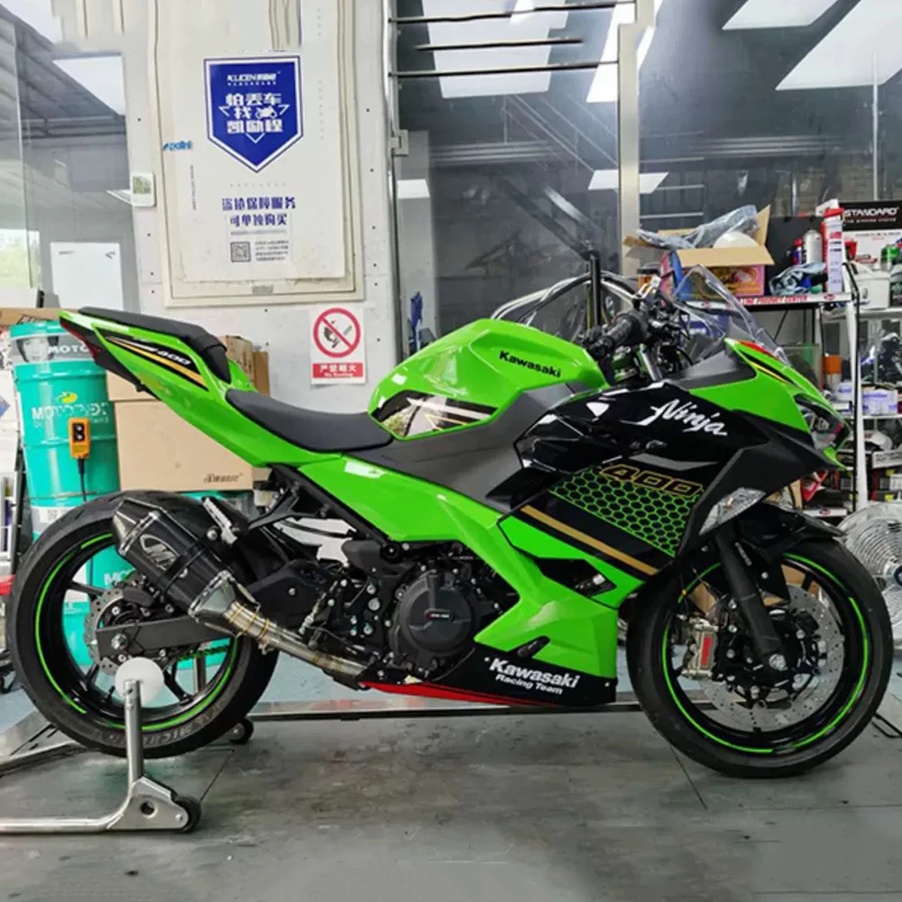 M4 silenciador de escape fibra carbono GSX250 ZX10R ZX6R MT07 - imagen 5